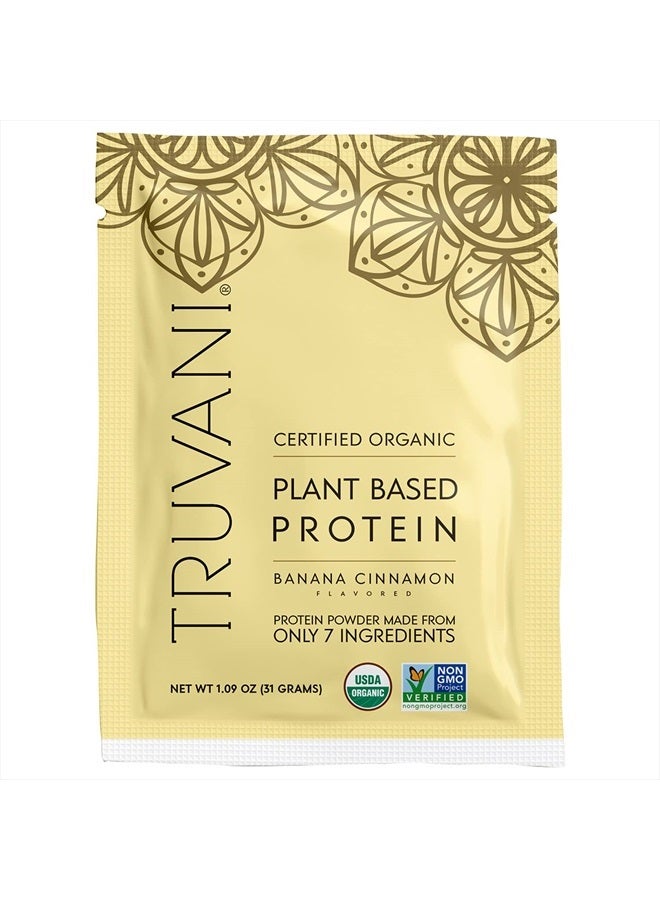 Vegan Protein Powder | Banana Cinnamon | 20g Organic Plant Based Protein | 1 Serving | Pea Protein for Women and Men | Keto | Gluten & Dairy Free | Low Carb | No Added Sugar