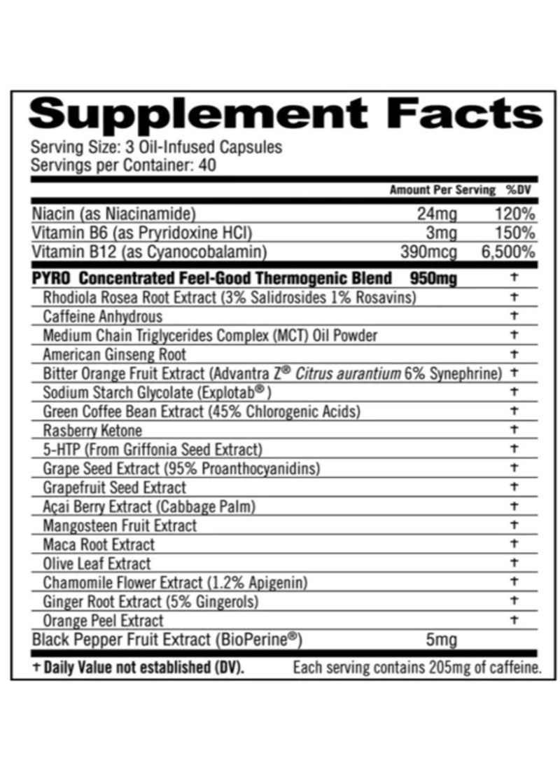 GAT Sport JetFuel PYRO, 120 Capsules