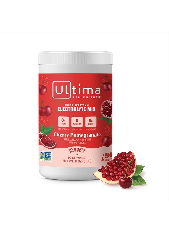 Daily Electrolyte Drink Mix – Cherry Pomegranate, 90 Servings – Hydration Powder with 6 Electrolytes & Minerals – Keto Friendly, Vegan, Non- GMO & Sugar-Free Electrolyte Powder