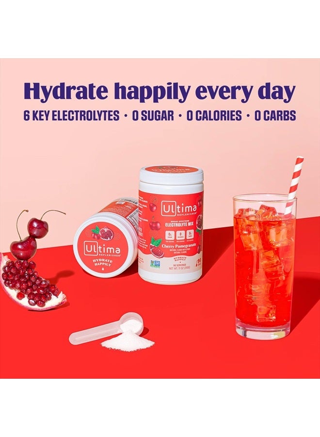 Daily Electrolyte Drink Mix – Cherry Pomegranate, 90 Servings – Hydration Powder with 6 Electrolytes & Minerals – Keto Friendly, Vegan, Non- GMO & Sugar-Free Electrolyte Powder