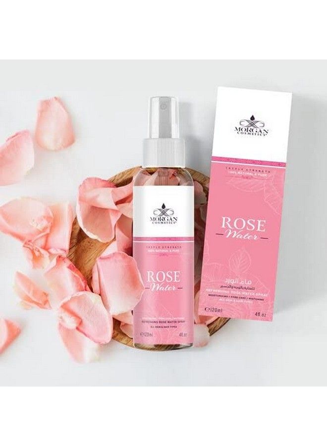 Organic Rose Water Spray For Face Rose Water Spray Natural 100% Rose Water Rosewater Facial Toner 4 Oz