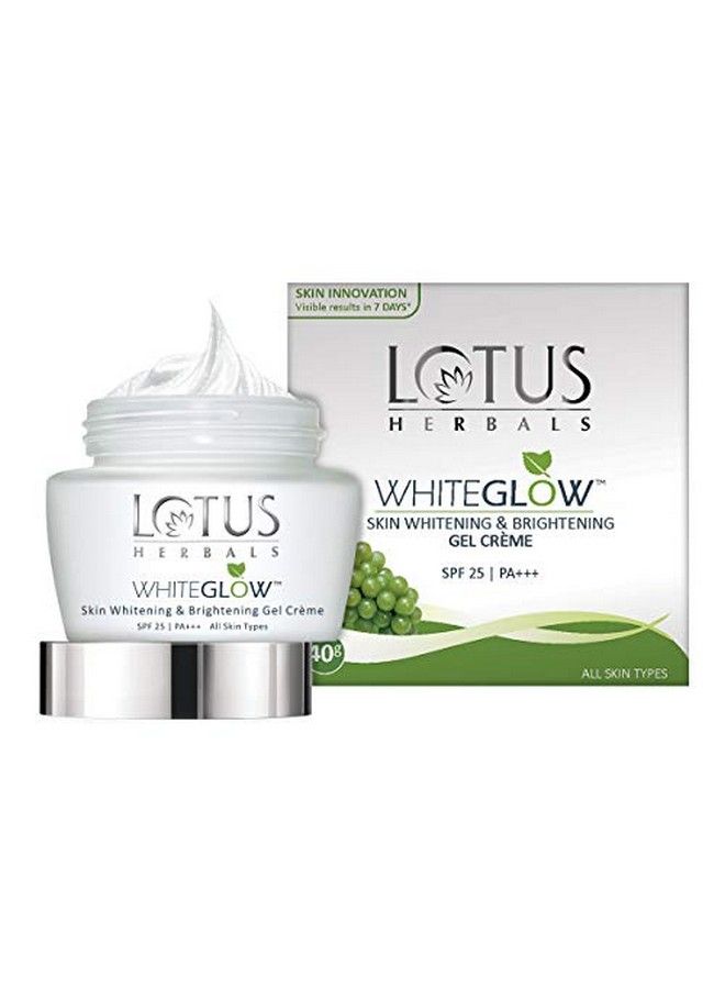 Whiteglow Skin Whitening And Brightening Gel Cream Spf25 40G And White Glow Oatmeal And Yogurt Skin Whitening Scrub 100G