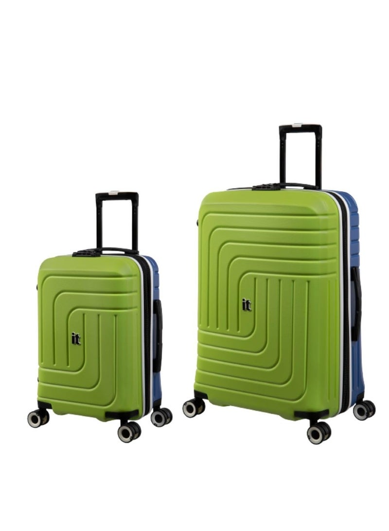 it luggage Convolved, Unisex ABS Material Hard Case Luggage, 8x360 degree Spinner Wheels Trolley, Expander Trolley Bag, TSA Type lock, 16-2880-08 - Large suitcase, Color Blue Lime