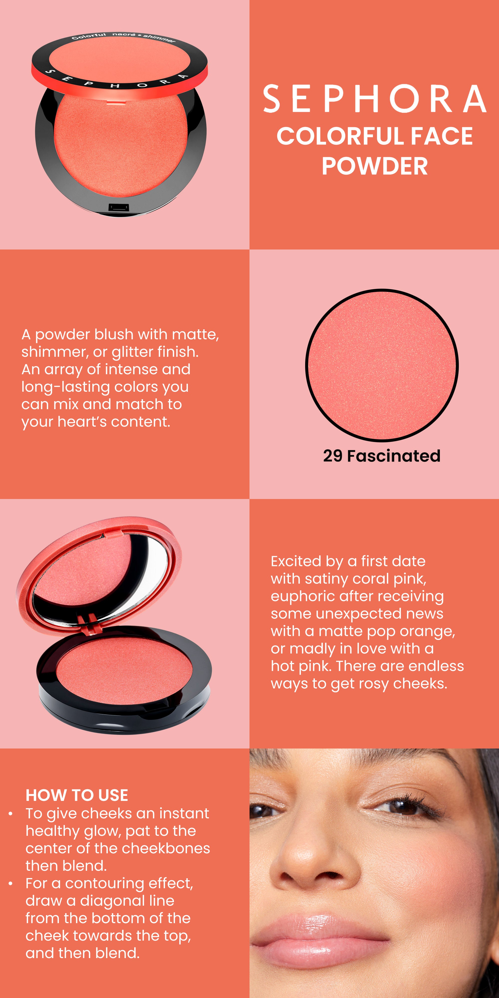 Colorful Blush Shimmer No.29 Fascinated Pink
