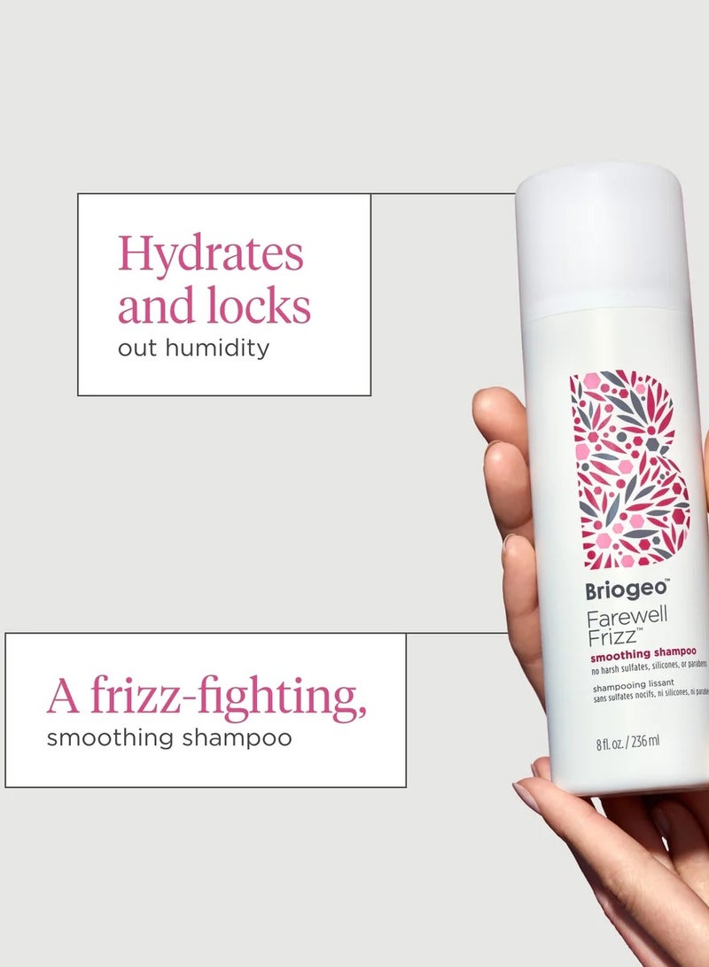 Farewell Frizz Smoothing Shampoo Tame Frizz And Restore Shine To Dull Dry Hair Vegan Phalate & Parabenfree 8 Oz