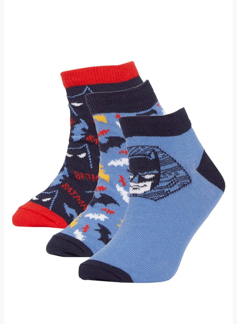 Boy Batman Licensed Cotton 3 Pack Short Socks
