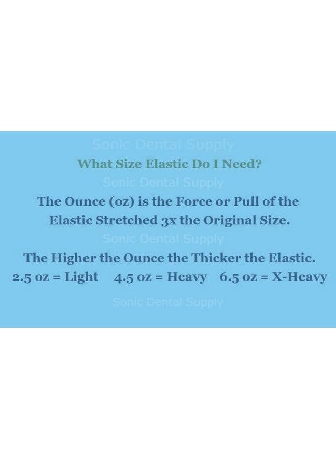 Orthodontic Elastic Rubber Bands100 Packclear Latex Freesonic Dental Supplymade In Usa (516 Mediumheavy 4.5 Oz)