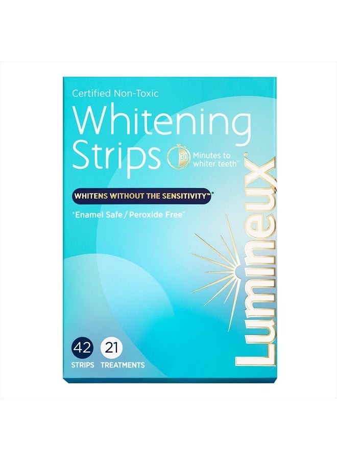 Teeth Whitening Strips 21 Treatments – Peroxide Free - Enamel Safe for Whiter Teeth - Whitening Without The Sensitivity - Dentist Formulated and Certified Non-Toxic - Sensitivity Free