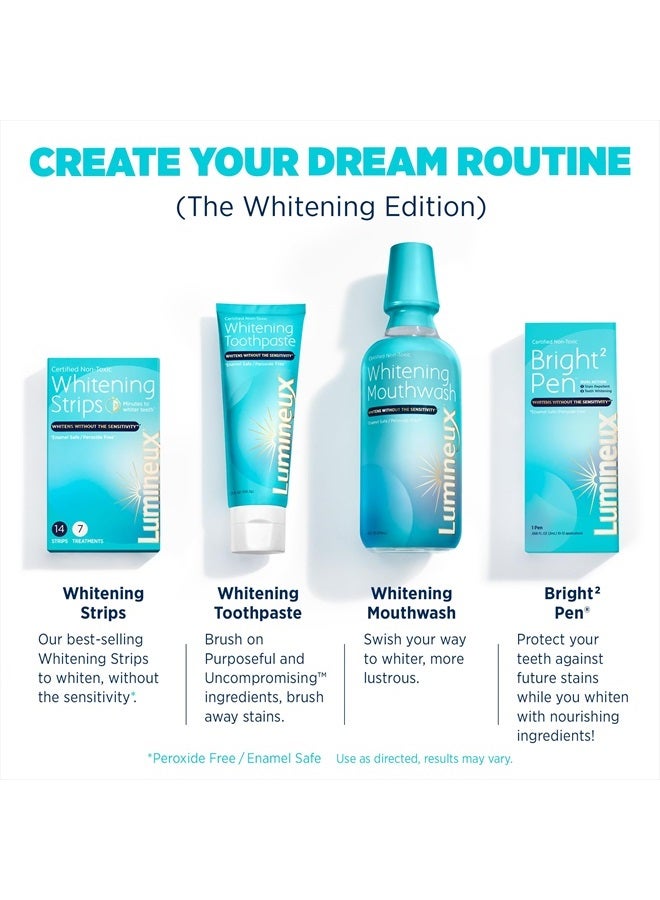 Teeth Whitening Strips 21 Treatments – Peroxide Free - Enamel Safe for Whiter Teeth - Whitening Without The Sensitivity - Dentist Formulated and Certified Non-Toxic - Sensitivity Free