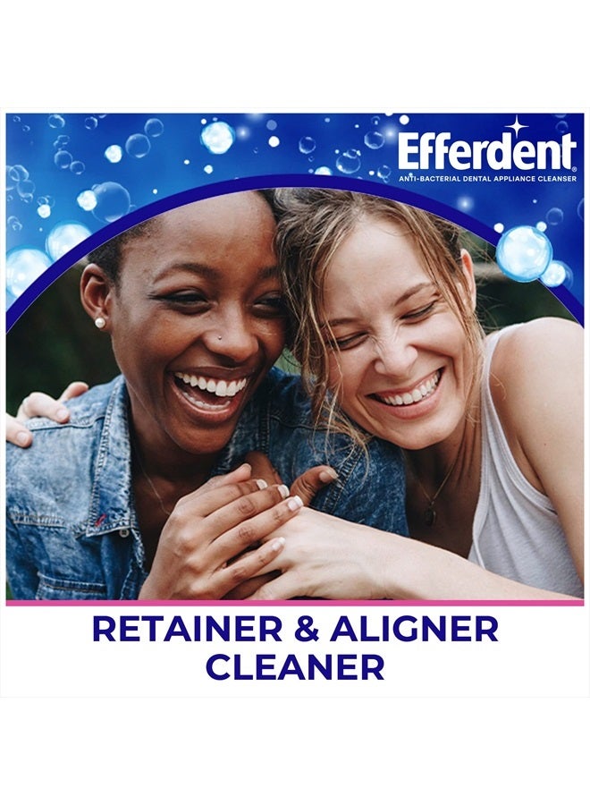 Efferdent Retainer Cleaning Tablets, Denture Cleanser Tablets for Dental Appliances, Fresh & Clean, Minty Fresh, 90 Tablets