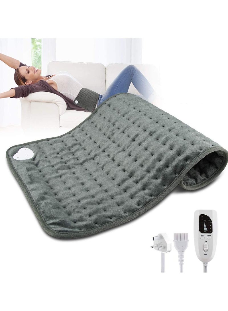 Electric Heating Pad for Back Pain cramp, Shoulders, Abdomen, Legs, Arms,Muscle Pain Relieve Dry and Moist Heat Therapy Option  Auto Shut Off Function  Moist and Dry Therapy for Shoulder Neck