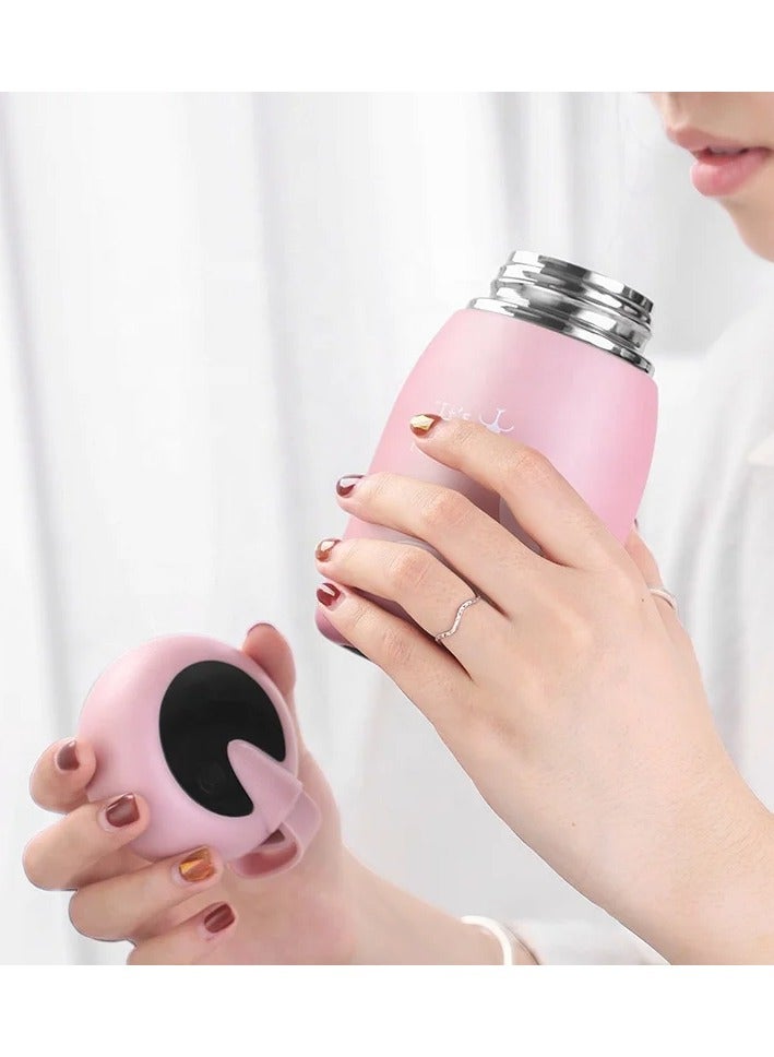 Vacuum Cup, Stainless Steel Steel Lightweight Portable Thermos with Temperature Display Stainless Steel Thermal Filter Coffee Tea, Vacuum Cup, Kids Water Bottle for Travel Home, School Office