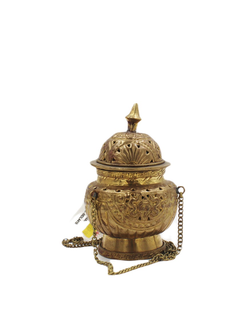 Handmade Arabic Traditional Brass Sugar Pot 17 cm