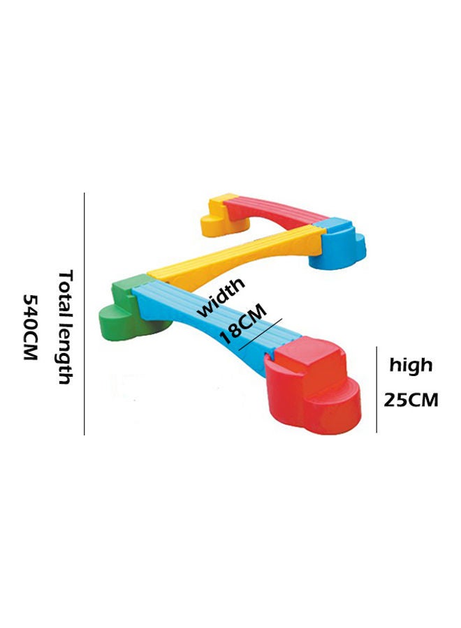 Kindergarten Children Combined Single-board Bridge Balance Beam Equipment Sensory Integration Physical Fitness Training 540X18X29cm