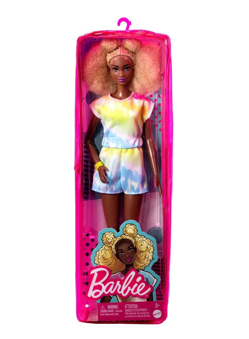 Barbie Fashionista Doll with Tie-Dye Romper Dress