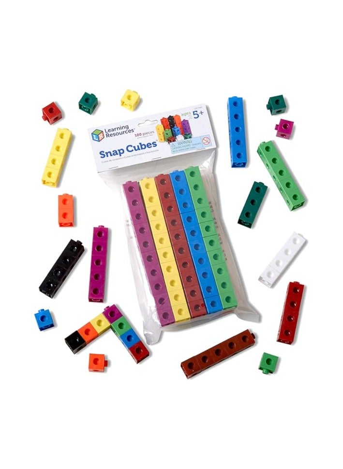 Snap Cubes (Set Of 100), Multicolor