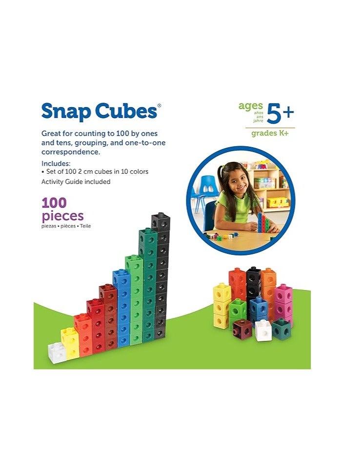 Snap Cubes (Set Of 100), Multicolor