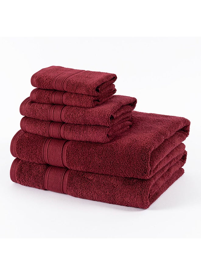 Broyhill 6-Pack Towel Set, Red - 435 GSM cm