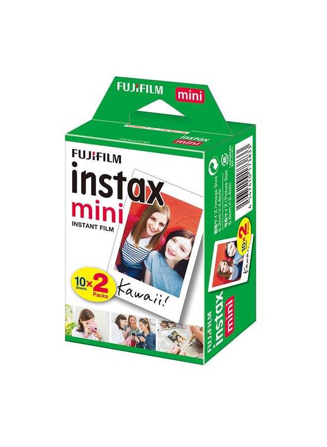 Fujifilm Instax Mini 20 Sheets White Film Photo Paper Snapshot Album Instant Print for Fujifilm Instax Mini 7s/8/25/70/90/9/11