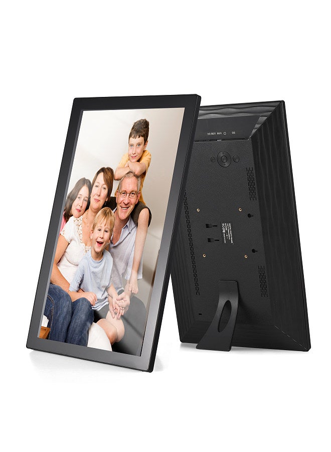 21.5-Inch WiFi Digital Photo Frame Cloud Digital Picture Frame IPS Screen Touch Control 16GB Storage Auto Rotation Share Photos via APP with Backside Stand Perfect Gift for Friends and Family