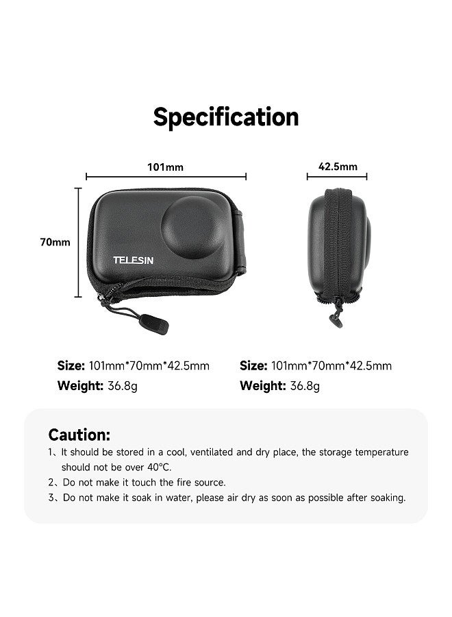 Sports Camera Case Digital Camera Case Portable Storage Bag for Camera Protective Bag for Digital Camera with Semi-open Design Compatible with DJI Osmo Action3