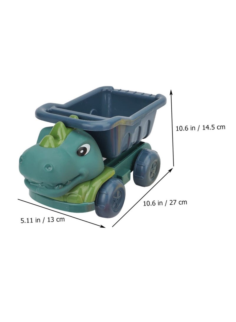 Dinosaur ATV Sand Building Set,Outdoor Fun with Kids' Truck Carinify Toy, Beach Molds, and Hourglass Plastic,for Beach Play