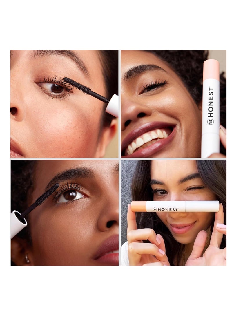 Honest Beauty 2-in-1 Extreme Length Clean Mascara + Lash Primer | Lengthening + Volumizing | EWG Verified + Cruelty Free | Black, .27 fl oz