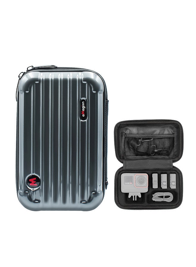 AC03 Sports Camera Case Portable Storage Bag for Camera with Semi-open Design Detachable Interior Organizer Camera Protective Bag with Straps Compatible with Insta 360 Ace