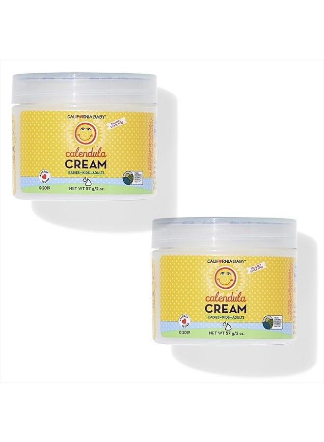 Calendula Cream | Ultra-Soothing Baby Face Cream | 100% Plant-Based | Organic Calendula + Aloe Vera | Lavender Scent | Baby Lotion For Sensitive Skin | 2 oz (Pack of 2)