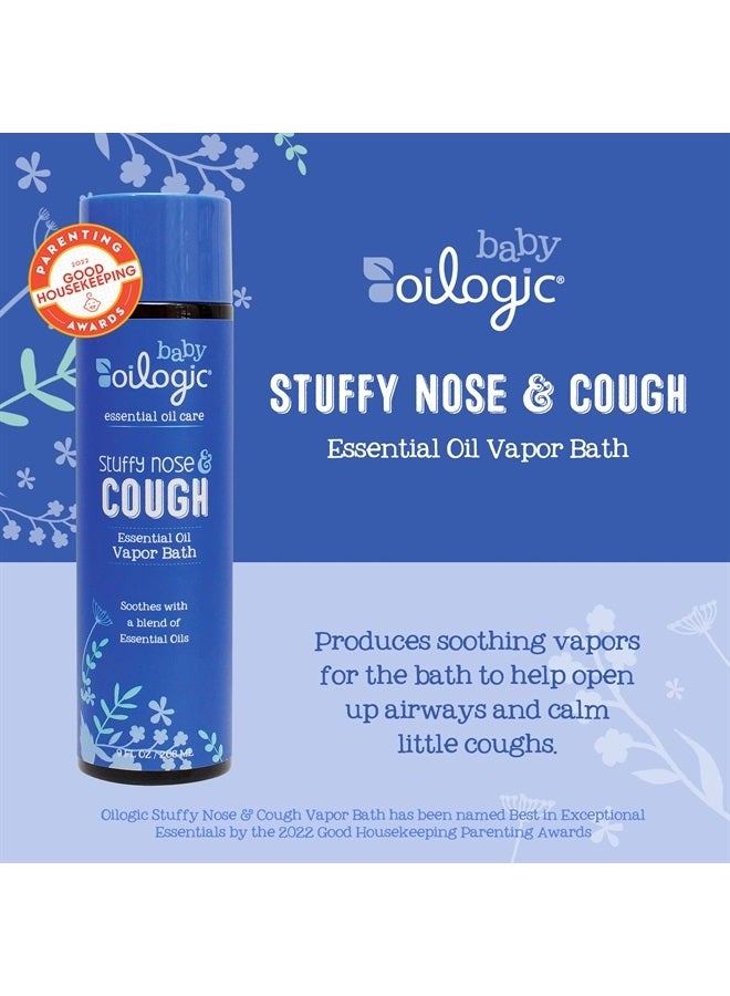 Stuffy Nose and Cough Vapor Bath Relief for Babies & Toddlers, Essential Oil Breathe Blend - Naturally Soothes with 100% Pure Lavandin, Orange, Eucalyptus Oil & More - 266ml (9 fl oz)