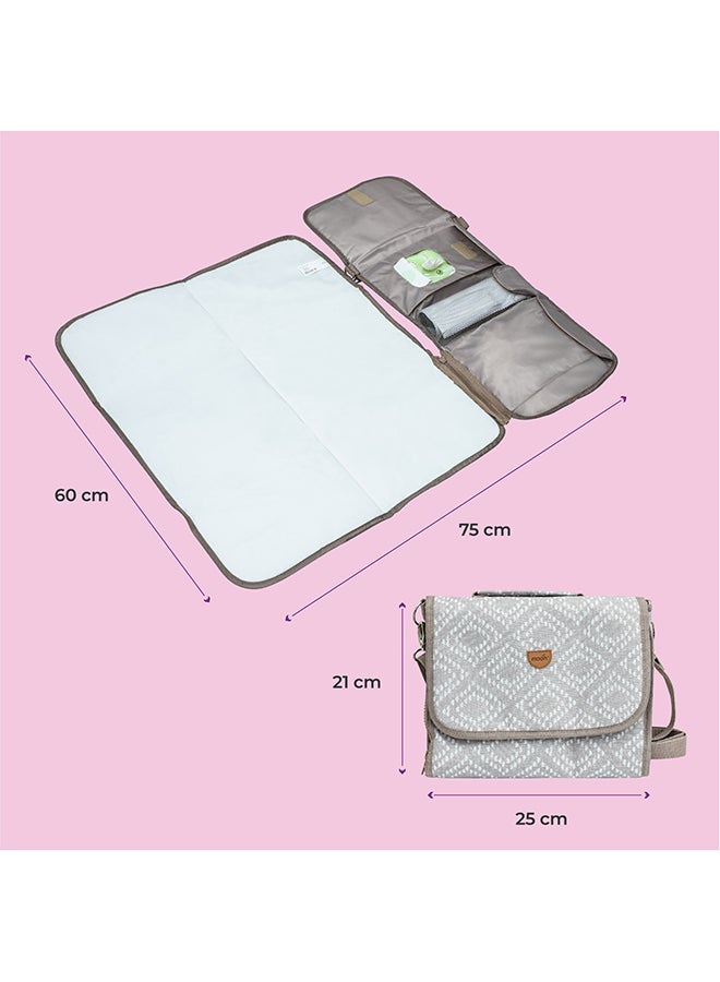 Portable Diaper Changing Station - Waterproof Foldable Baby Travel Changing Bag kit, Beige