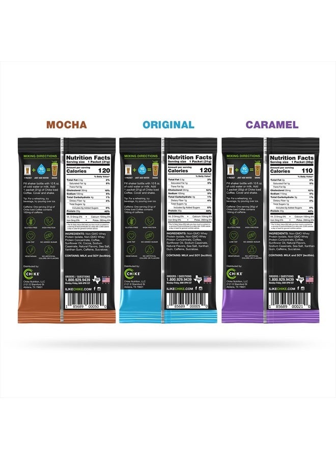 Best Sellers High Protein Iced Coffee Sampler Pack, 20 G Protein, 2 Shots Espresso, 1 G Sugar, Keto Friendly and Gluten Free, 6 Single Serve Packets