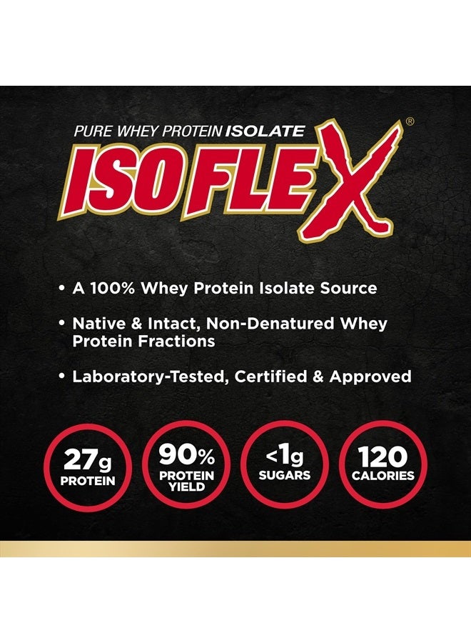 ISOFLEX Whey Protein Powder, Whey Protein Isolate, 27g Protein, Birthday Cake, 2 Pound