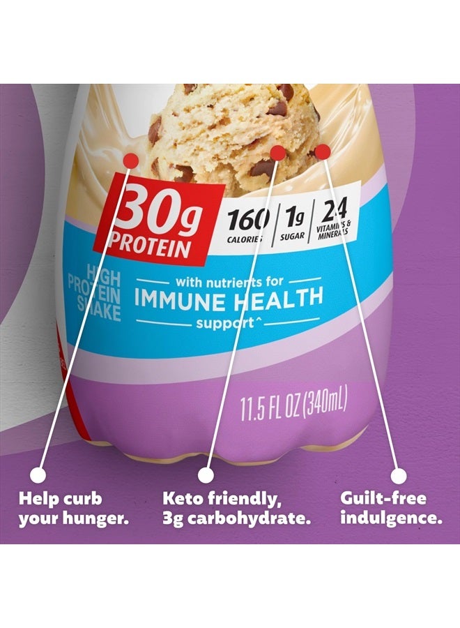 Shake, Cookie Dough, 11.5 Fl Oz (12 Pack), 30g Protein, 1g Sugar, 3g Carbs