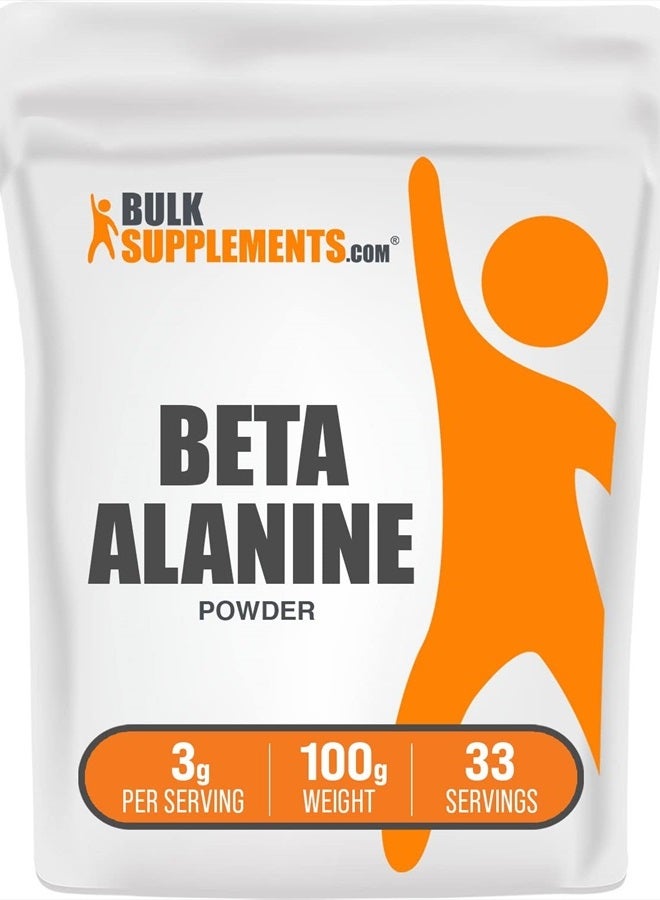 Beta Alanine Powder - Beta Alanine Supplement, Beta Alanine Pre Workout, Beta Alanine 3000mg - Unflavored & Gluten Free, 3g per Serving, 100g (3.5 oz) (Pack of 1)