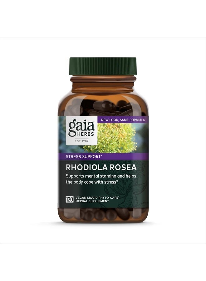 Rhodiola Rosea - Stress Support Supplement Traditionally for Supporting Healthy Stamina and Endurance - With Siberian Rhodiola Root Extract - 120 Vegan Liquid Phyto-Capsules (60-Day Supply)