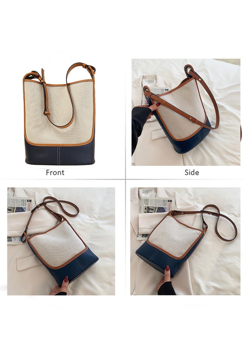 Bucket Hobo Bags for Women Leather Purse Handbag Lady Designer Tote Large Shoulder Bag