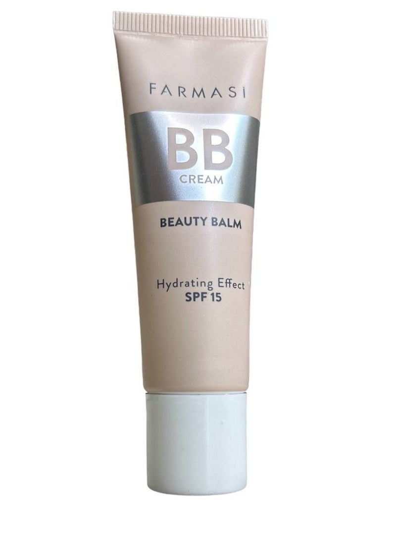 FARMASI Makeup BB Cream Beauty Balm, Full Coverage Foundation, Hydrating, Concealing, Sun Protection Formula,Moisturizer BB Face Cream with Spf 15 for All Skin Type,1 Fl oz (06 DEEP, 30 ml)