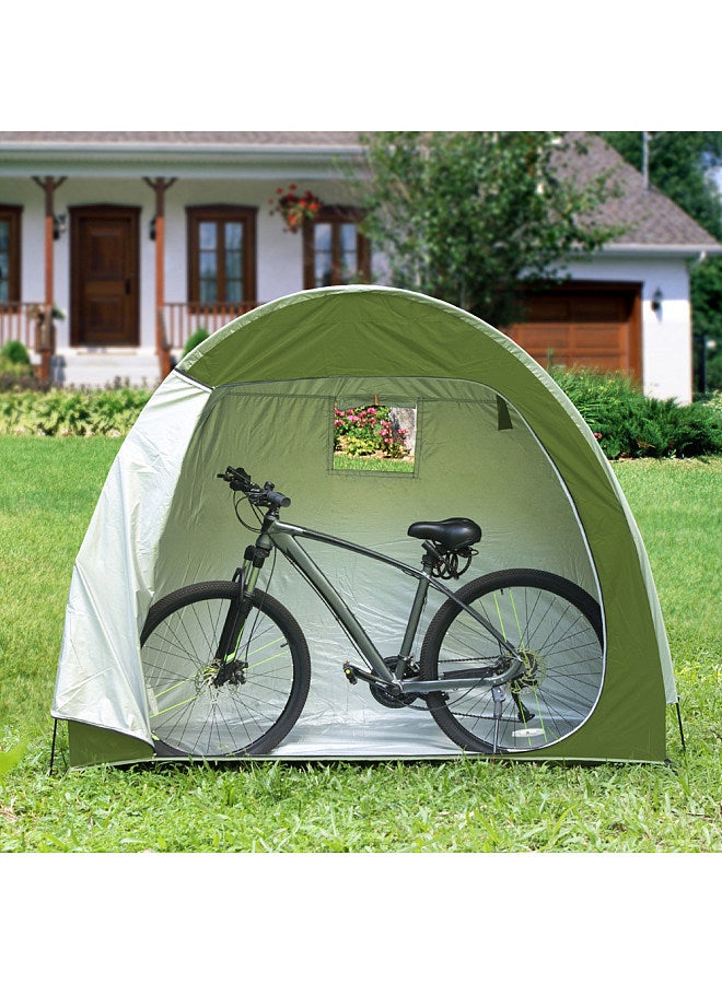 Outdoor Bike Storage Tent 210D Oxford Fabric Waterproof Bicycle Storage Shed for Bikes