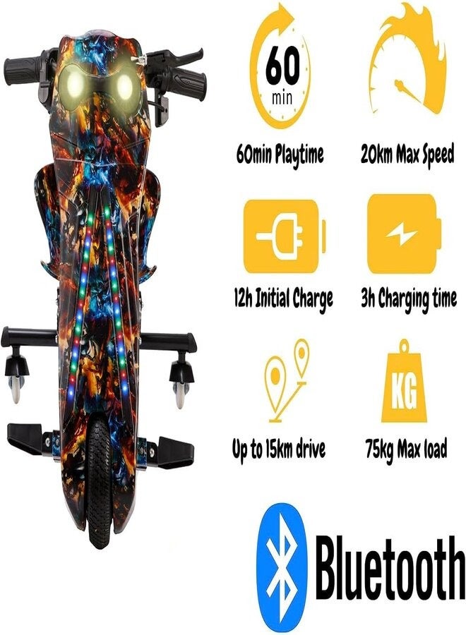 36V Drifting Scooter 3 Wheel Electric Scooter - 3 Driving Modes- Bluetooth- Speaker- Lights - Shock Absorber Safety Gears Speed Up To 20KM/h (MT143)