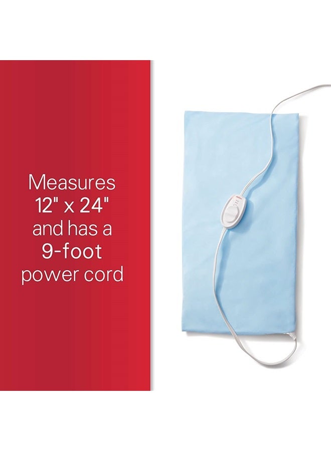 XL Heating Pad for Back, Neck, and Shoulder Pain Relief with Sponge for Moist Heating Option, Extra Large 12 x 24