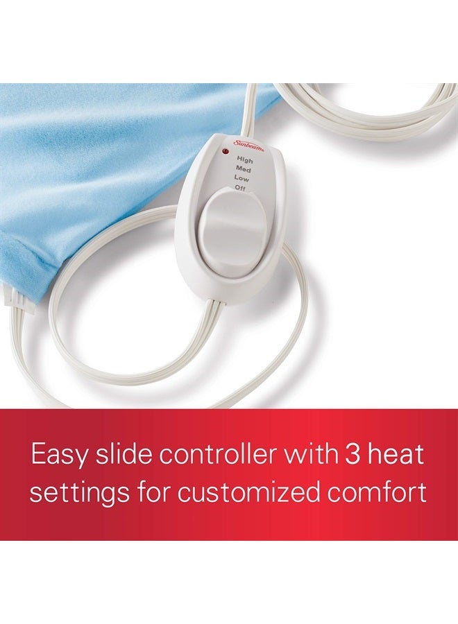XL Heating Pad for Back, Neck, and Shoulder Pain Relief with Sponge for Moist Heating Option, Extra Large 12 x 24