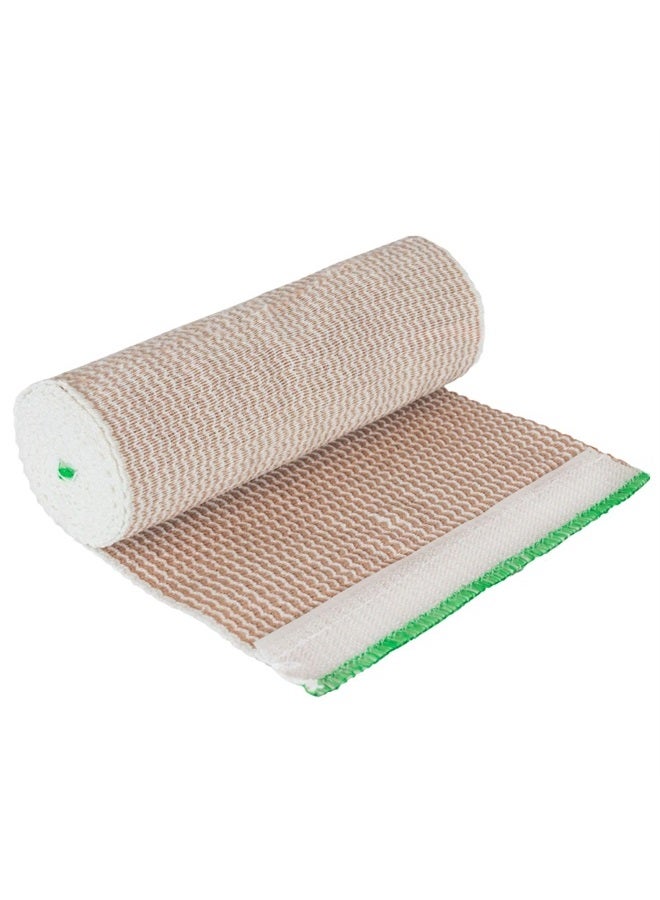 Elastic Bandage Wrap with Self-Closure [Pack of 10] 6 Inch Comfort Athletic Compression Roll, 5 Yards Stretched for Customized Compression on Knee, Ankle, Wrist + Vakly First Aid Kit Guide (6''X10)