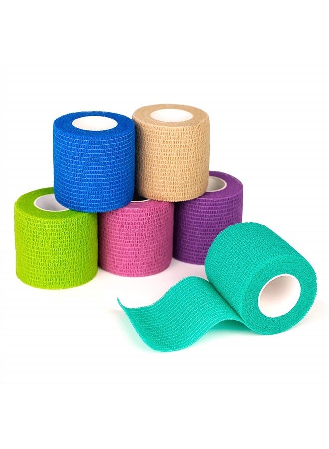 Self Adhesive Bandage Wrap, Medical Tape in First Aid Kit Cohesive Bandage Wrap for Sport & Athletic, Breathable Vet Wrap for Wounds, FSA/HSA Eligible 2