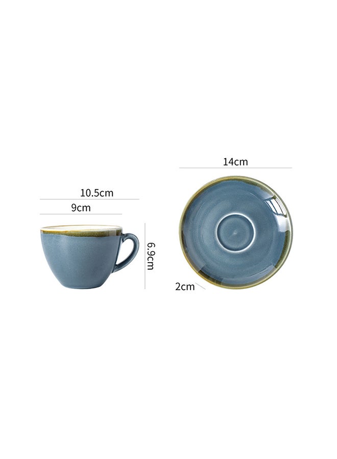 12-Piece Coffee Cup And Saucer Set Blue 10.5x9x6.9cm