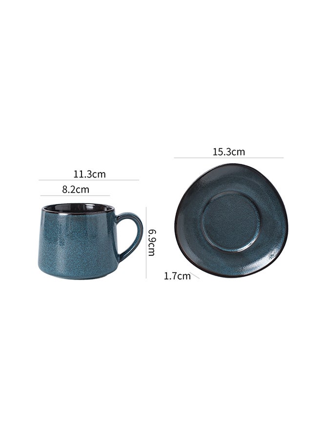 8-Piece Coffee Cup And Saucer Set Multicolour 11.3x8.2x6.9cm