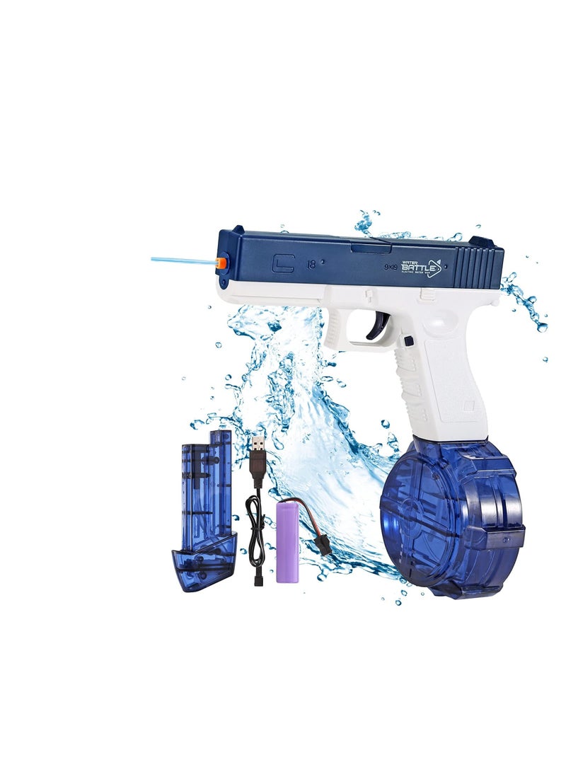 Electric Water Gun, High Capacity Automatic Squirt Guns up to 32FT Range, Water Guns for Kids & Adults Summer Swimming Pool Party Beach Outdoor Activity(Blue)