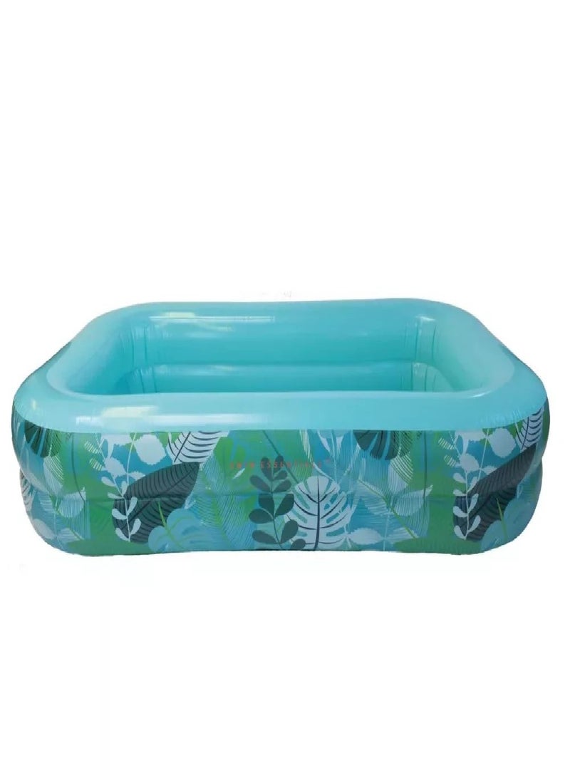 Swim Essentials  Green Tropical Printed Paddling Inflatable Pool 211cm diameter, Suitable for Age +3