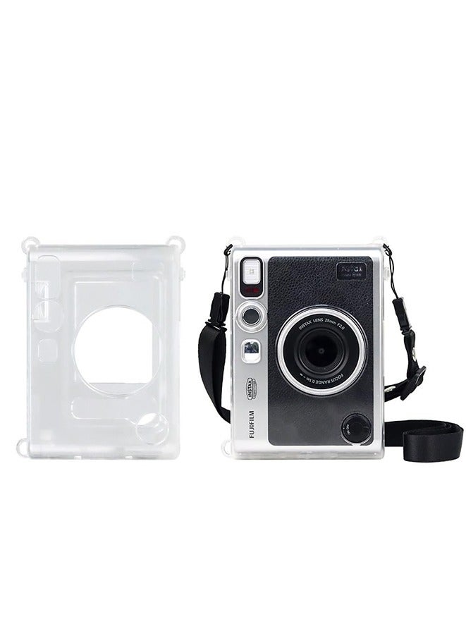 Protective Case for Fujifilm Instax Mini EVO Camera - Crystal Hard PVC Cover with Removable Shoulder Strap