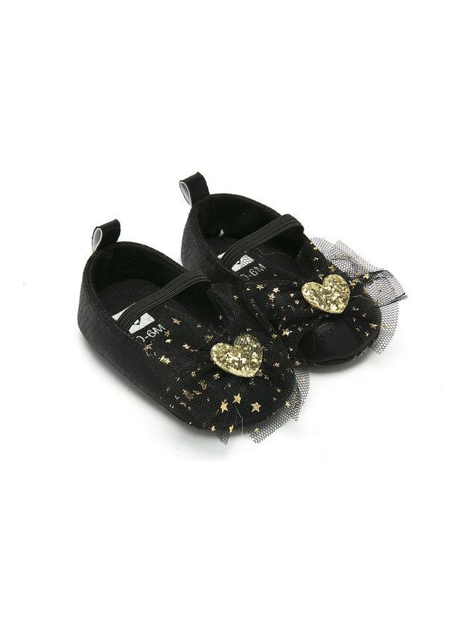 Summer Butterfly Ribbon Princess Shoes Black/Gold